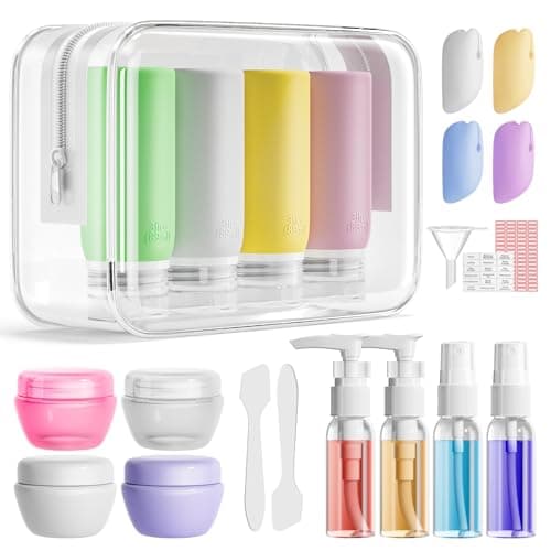 Muslish Silicone Travel Bottles, TSA-sized (21-piece)