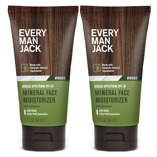 Every Man Jack Every Man Jack Face Lotion SPF 30 Mineral, Unscented (2-pack)